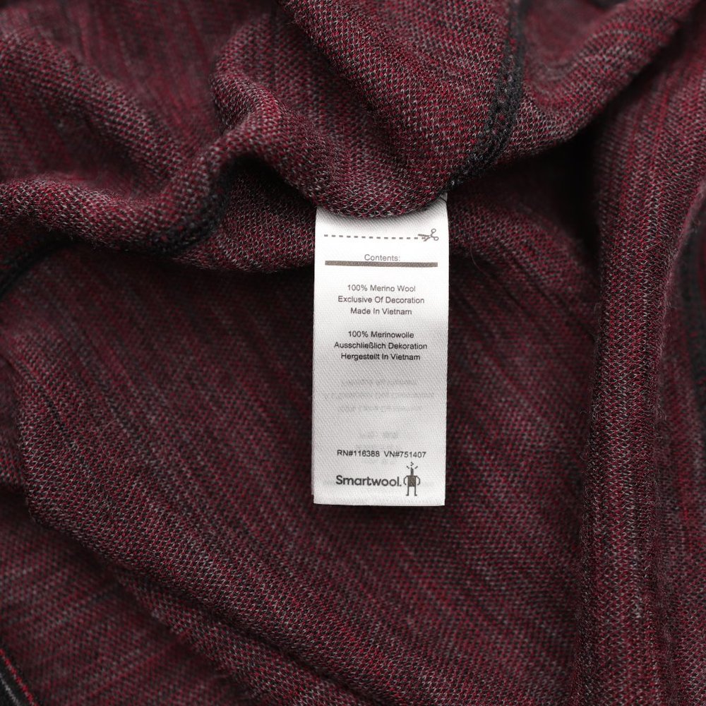 Smartwool Merino 250 Baselayer 1/4 Zip Shirt Sweater Men's XL Black/Red - Picture 10 of 11